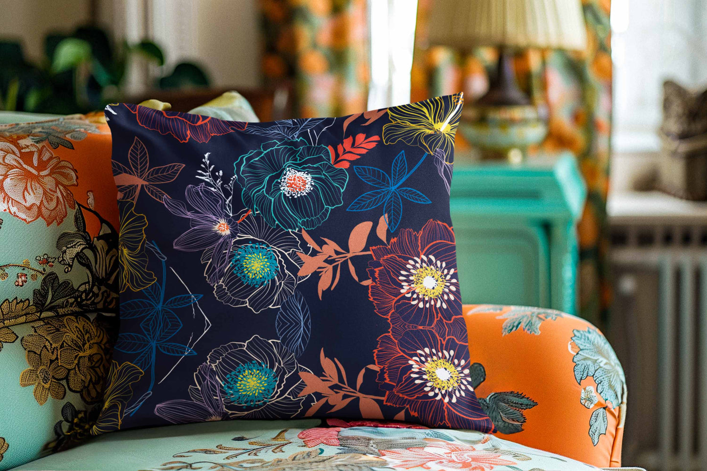 Floral Galaxy Cushion Cover Clearance Sale 2024