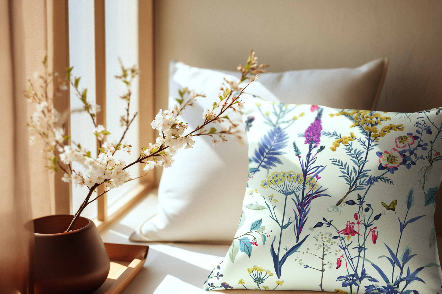 Floral Jersey Cushion Cover Clearance Sale 2024