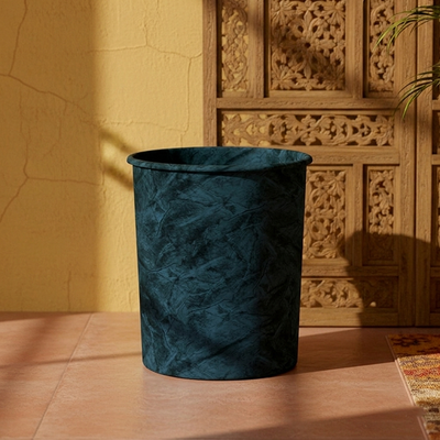 Turkish Velvet - Deep Blue Dustbin Trendy Home