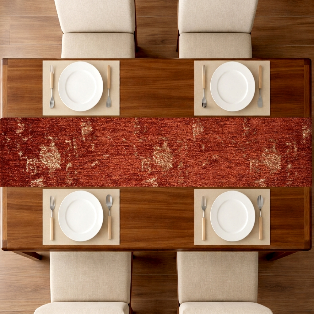 Shanghai Velvet - Rust Table Runner Trendy Home