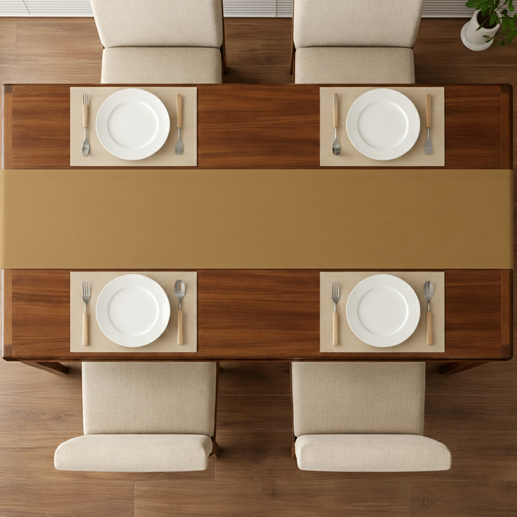 Leather - Peanut Brown Table Runner Trendy Home