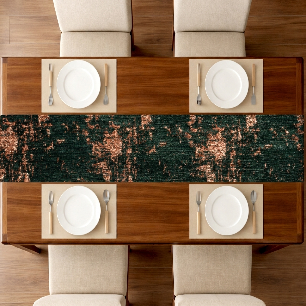 Shanghai Velvet - Emerald Table Runner Trendy Home