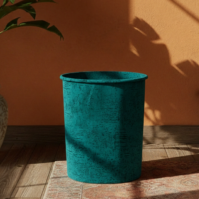 Turkish Velvet - Navy Blue Dustbin Trendy Home