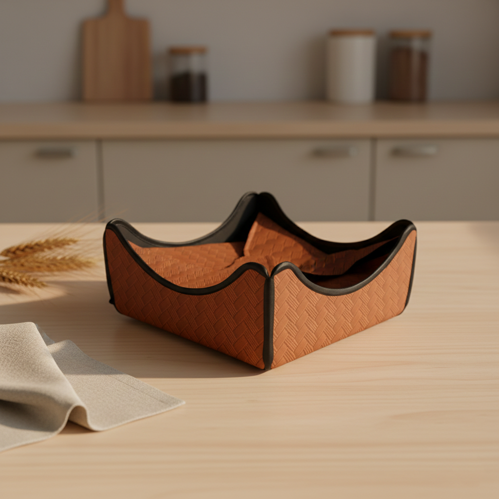 Patterned Leather - Bronze Breadbasket Trendy Home