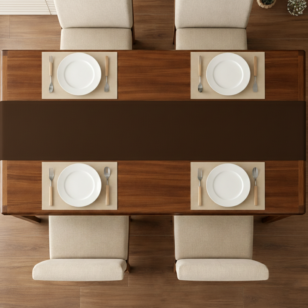 Leather - Burnt Cinnamon Table Runner Trendy Home