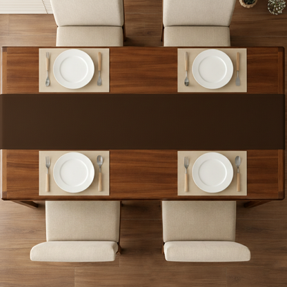 Leather - Burnt Cinnamon Table Runner Trendy Home