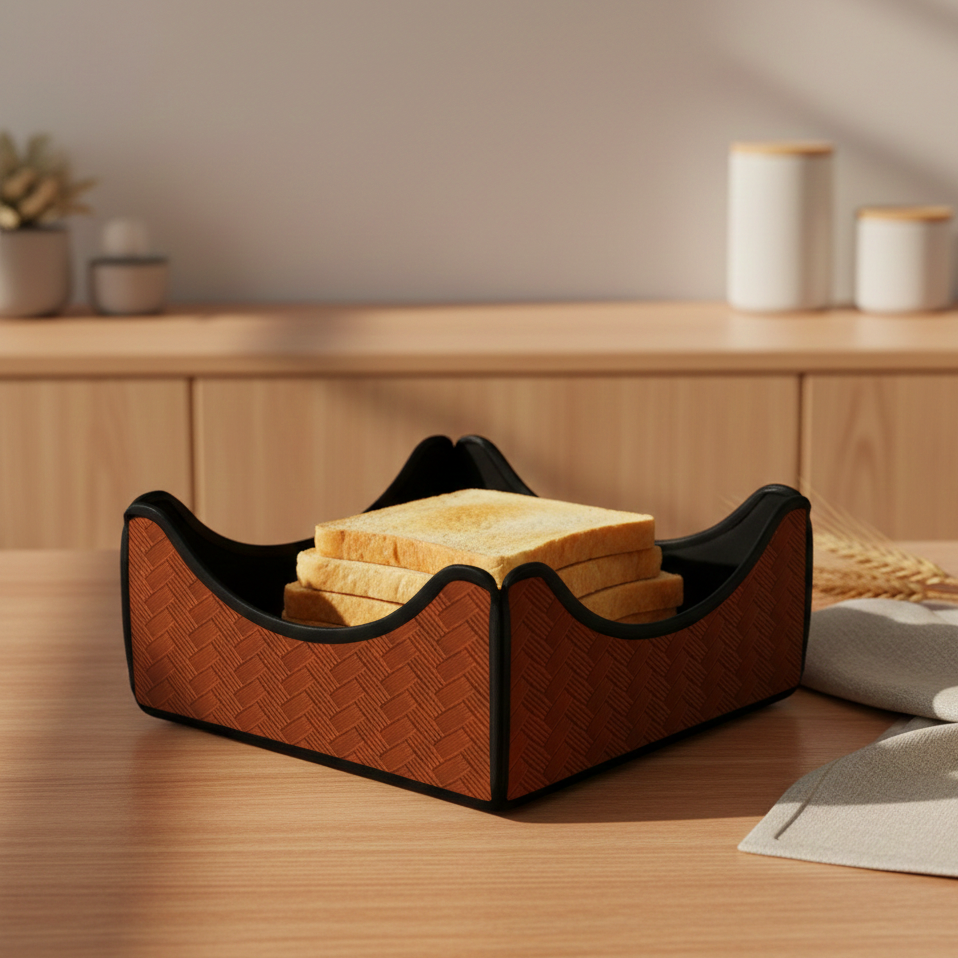 Patterned Leather - Bronze Breadbasket Trendy Home