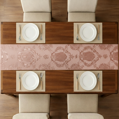 Embossed Leather - Blush Umber Table Runner Trendy Home