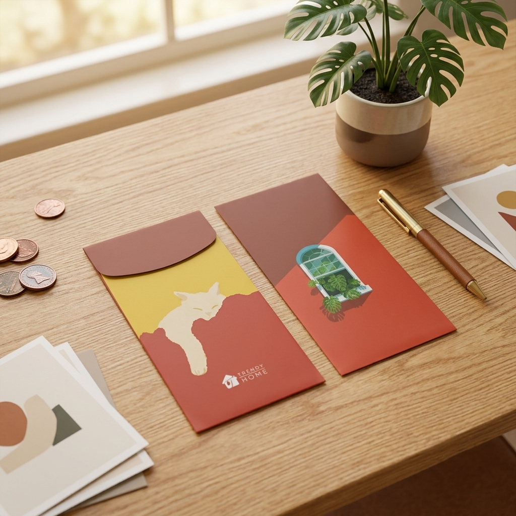 Sleepy Red Envelope Trendy Home