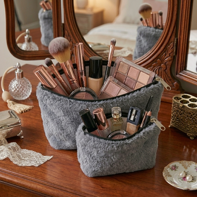 Cat Fur - Peppercorn Cosmetic Pouch Trendy Home