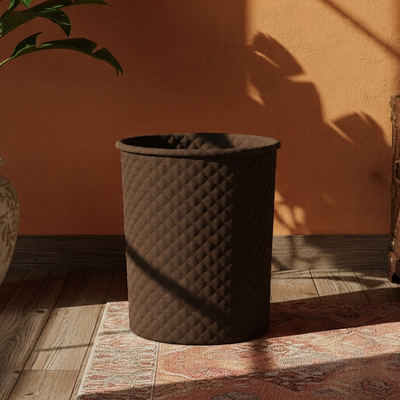 Quilted Velvet - Coffee Dustbin Trendy Home