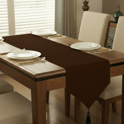 Leather - Burnt Cinnamon Table Runner Trendy Home