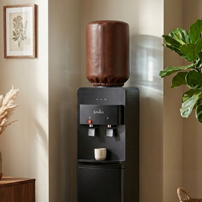 Leather - Burnt Cinnamon Bottle Dispenser Cover Trendy Home