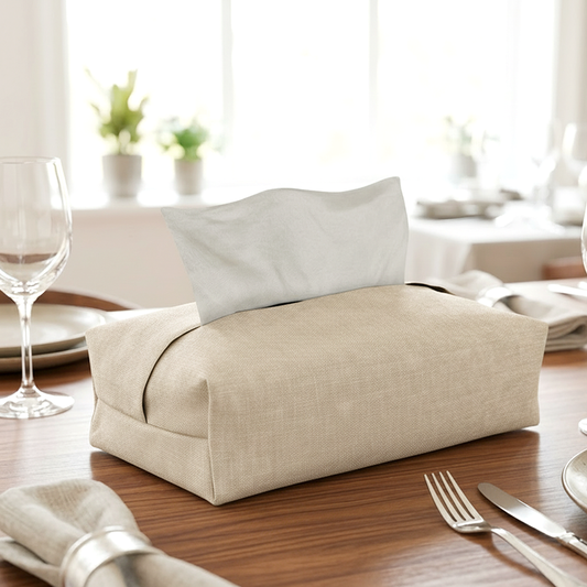 Fine Jute - Wheat Tissue Box Trendy Home