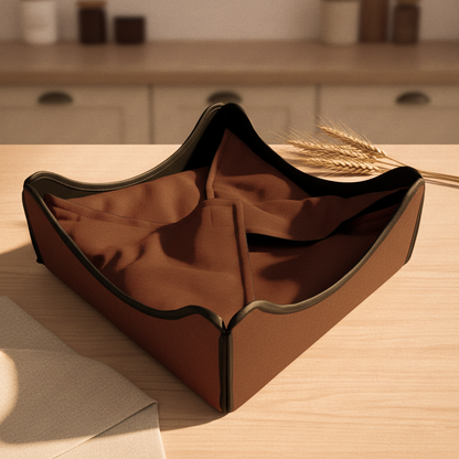 Leather - Burnt Cinnamon Breadbasket Trendy Home