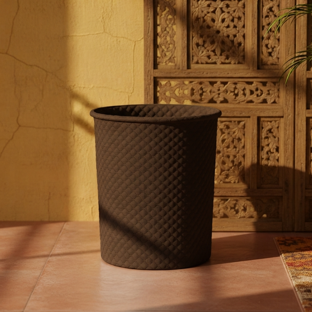 Quilted Velvet - Coffee Dustbin