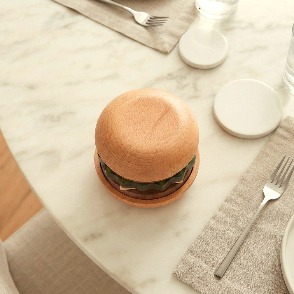 Wooden - Hamburger Tea Coaster Set Trendy Home