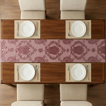 Embossed Leather - Burnt Umber Table Runner Trendy Home