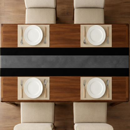 Malai Velvet - Black & Gray Table Runner Trendy Home