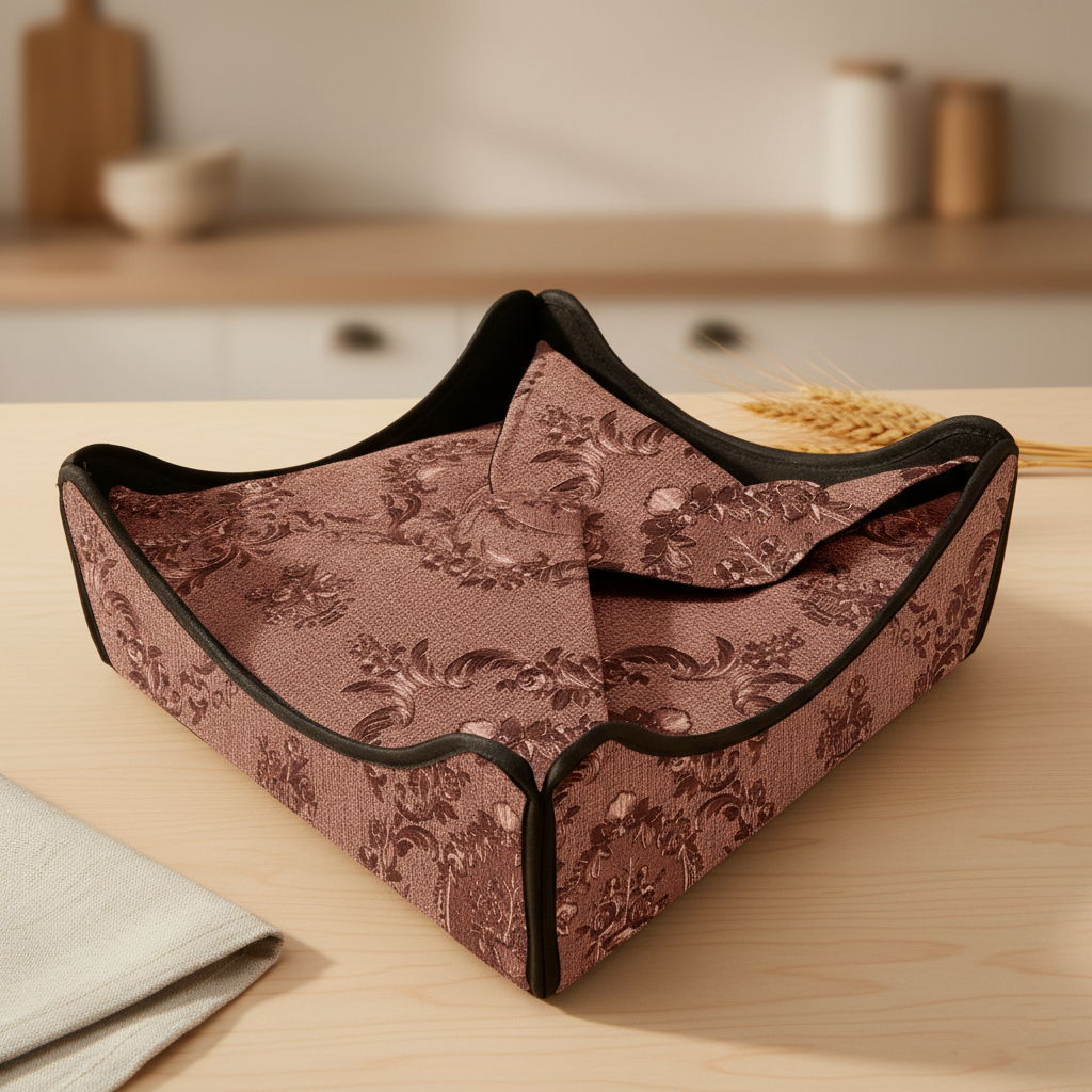 Embossed Leather - Burnt Umber Breadbasket Trendy Home