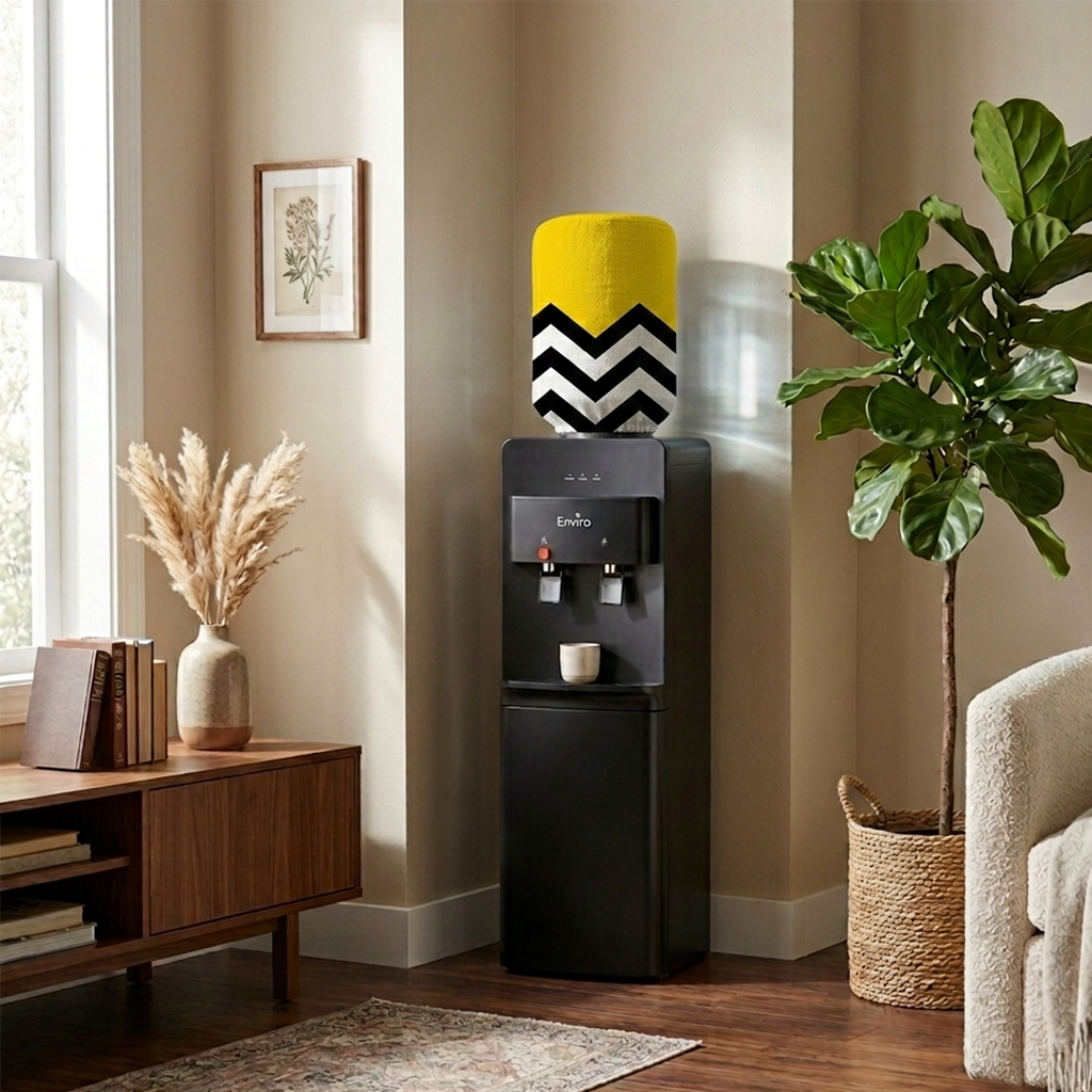 Printed - Lisbon Yellow Bottle Dispenser Cover