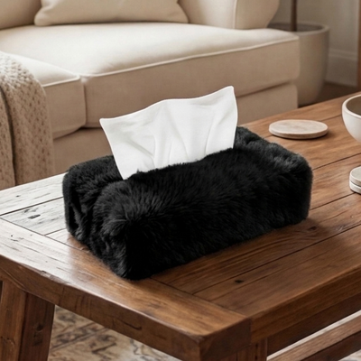 Cat Fur - Obsidian Tissue Box Trendy Home