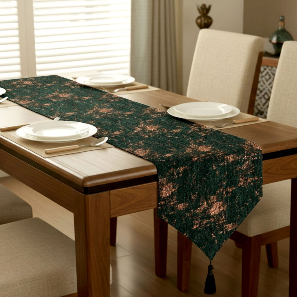 Shanghai Velvet - Emerald Table Runner Trendy Home