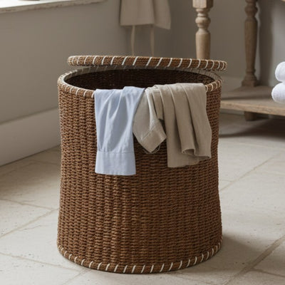 Handmade - Boho Jute Laundry Basket Trendy Home