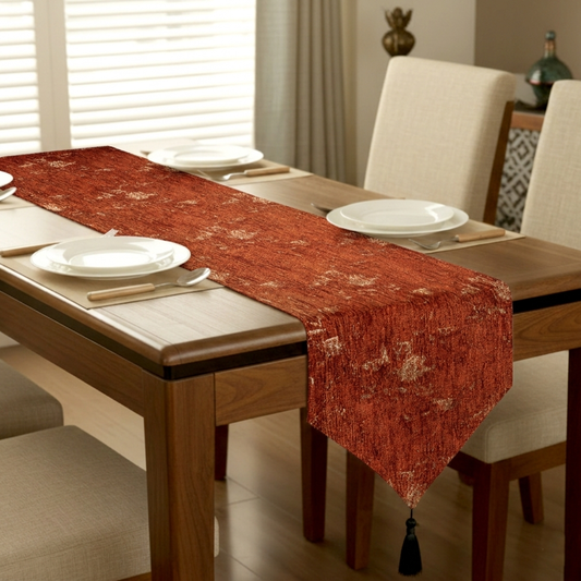 Shanghai Velvet - Rust Table Runner Trendy Home