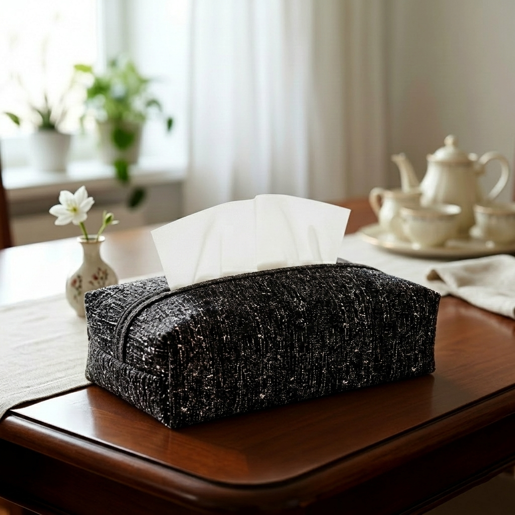 Shanghai - Siyah Tissue Box Trendy Home
