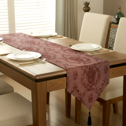 Embossed Leather - Burnt Umber Table Runner Trendy Home