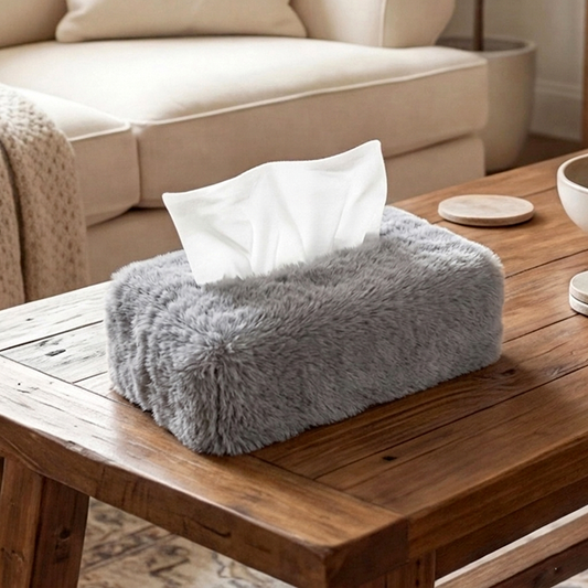 Cat Fur - Peppercorn Tissue Box Trendy Home