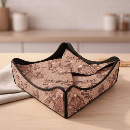 Embossed Leather - Blush Umber Breadbasket Trendy Home