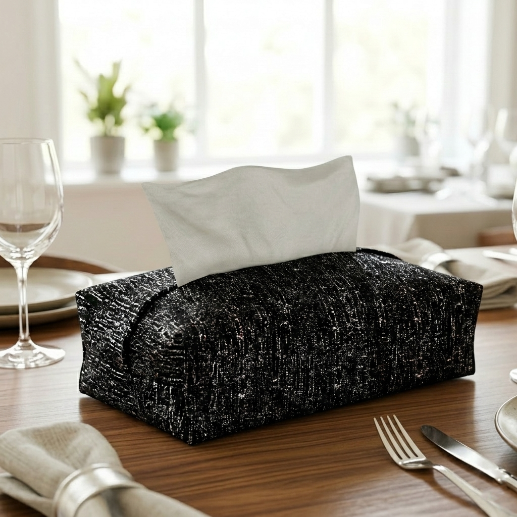 Shanghai - Siyah Tissue Box Trendy Home