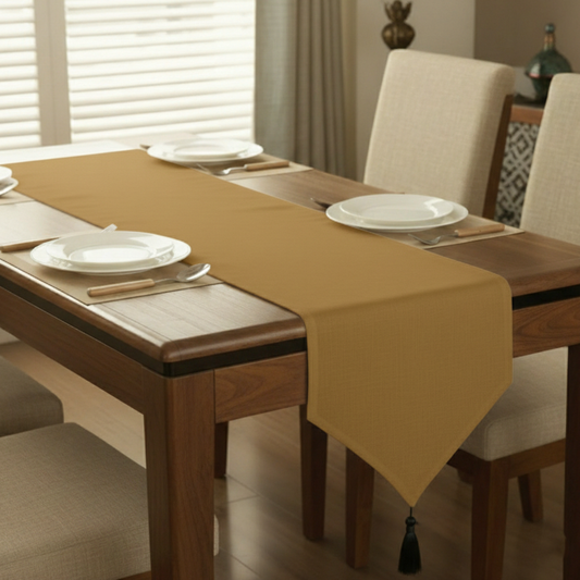 Leather - Peanut Brown Table Runner Trendy Home