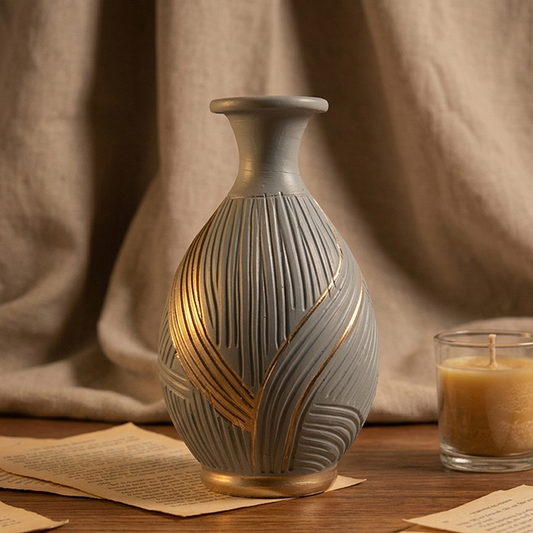 Old Bottle - Casablanca Gold Vase Trendy Home
