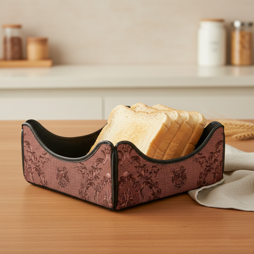Embossed Leather - Burnt Umber Breadbasket Trendy Home