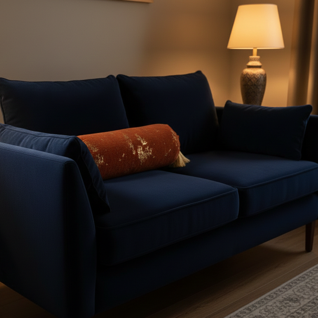 Shanghai Velvet - Rust Round Pillow (pair) Trendy Home