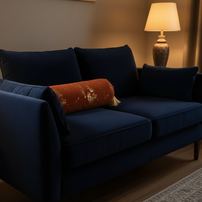 Shanghai Velvet - Rust Round Pillow (pair) Trendy Home