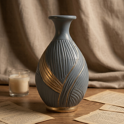 Old Bottle - Marrakesh Gold Vase Trendy Home