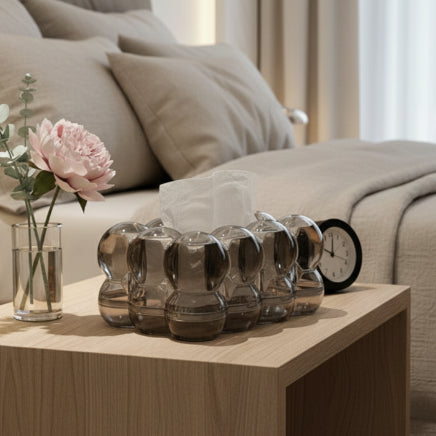 Luxe Transparent Marshmellow Tissue Holder Trendy Home