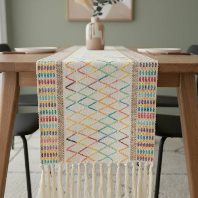 Crochet - Whimsical & Cream Table Runner