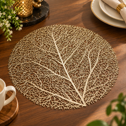 Pvc - Gold Branch Charger Plate Trendy Home