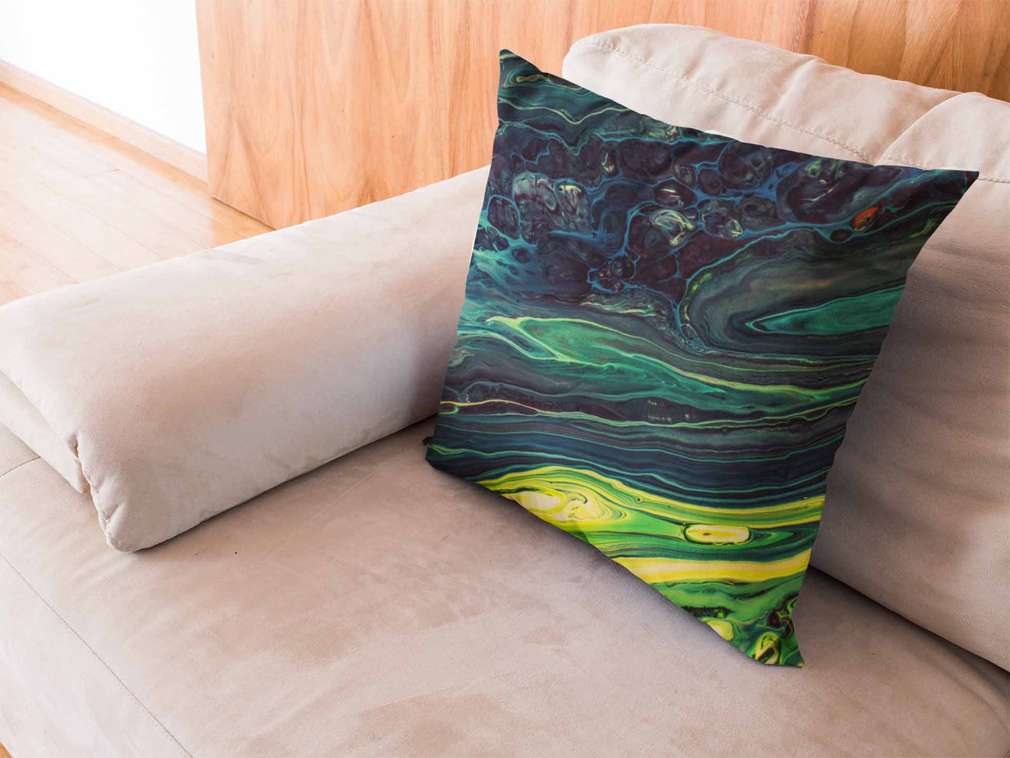 Green Emerald Marble-Stone Cushion Cover Trendy Home