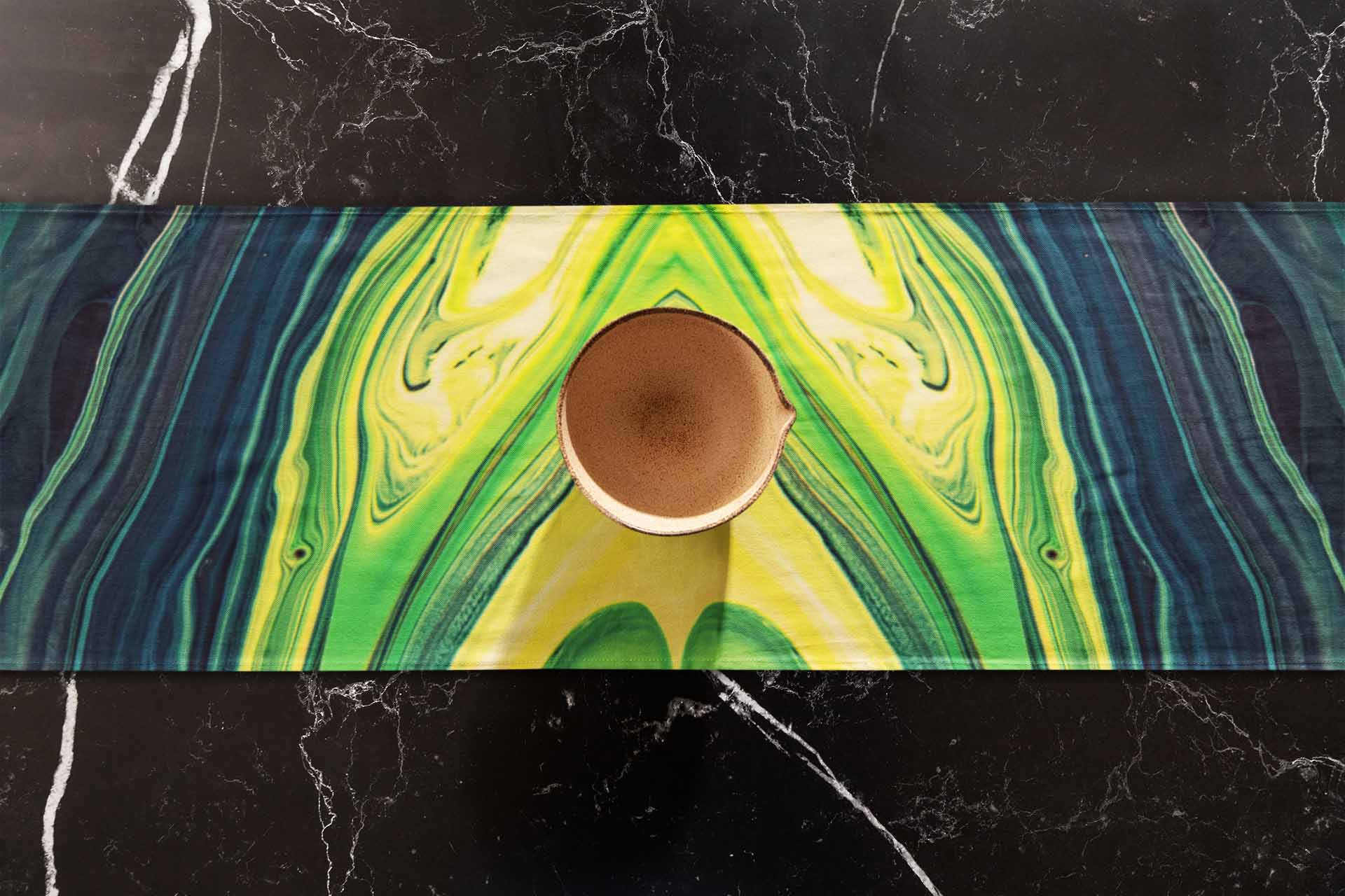 Green Emerald Marble-Stone Table Runner table runner sale