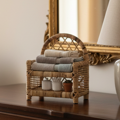 Handmade - Cane Heritage Tabletop Shelf Trendy Home