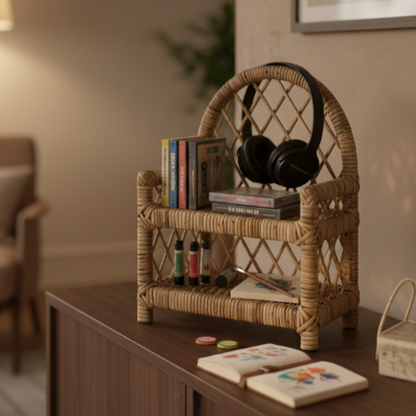 Handmade - Cane Heritage Tabletop Shelf Trendy Home