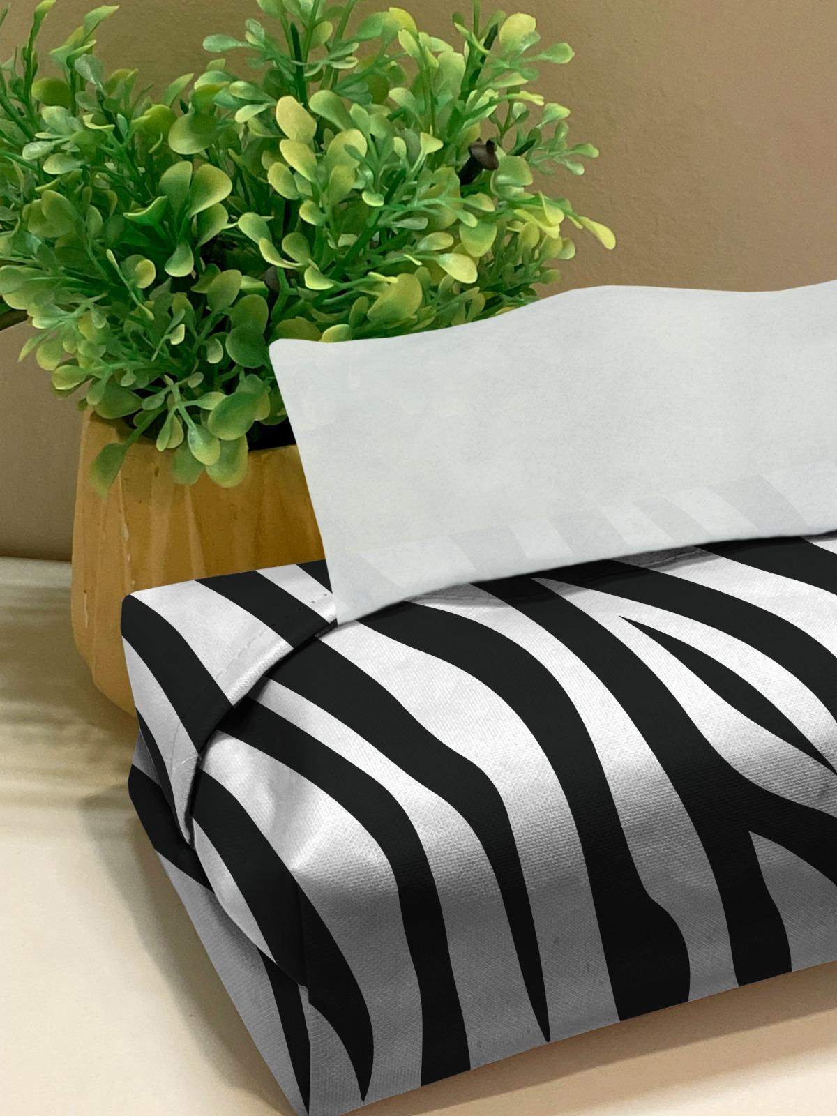 Zebra Skin Tissue Box Trendy Home