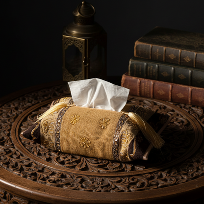 Hand Sequin - Brown Tissue Box Trendy Home