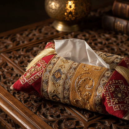 Hand Sequin - Maroon Tissue Box Trendy Home